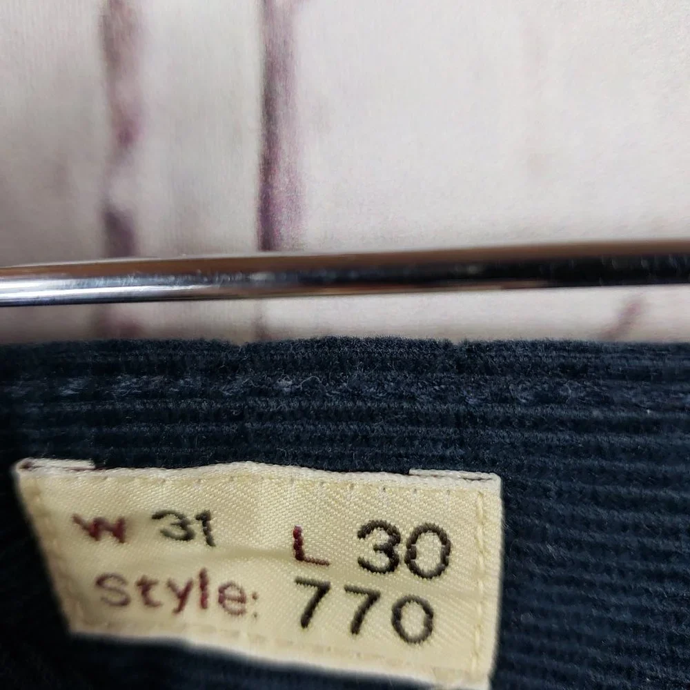 J. Crew Corduroy Jeans Womens Size 31/30 Cropped Below Waist Cotton Black - Picture 8 of 9